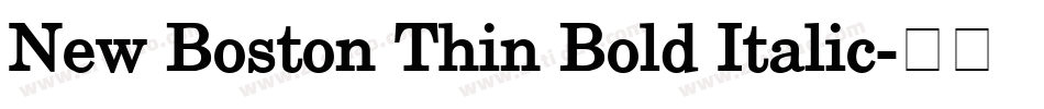 New Boston Thin Bold Italic字体转换